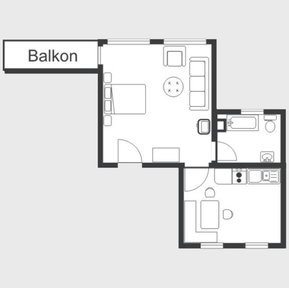 Grundriss des Appartement 4